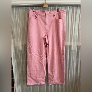Pink Sky High Wide Leg Jeans